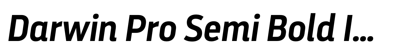 Darwin Pro Semi Bold Italic